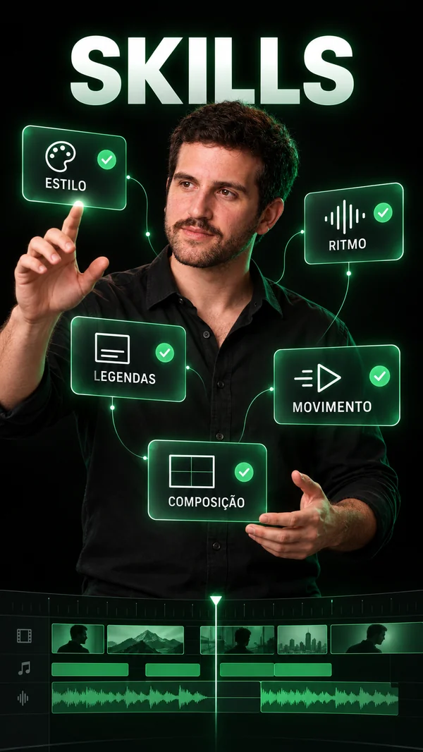 Rafa Voss cercado por skills de estilo, ritmo, legendas, movimento e composição
